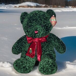 Vtg Dan Dee Y2K 100th Anniversary Teddy Bear Plush Green 22"H Stuffed Animal Toy